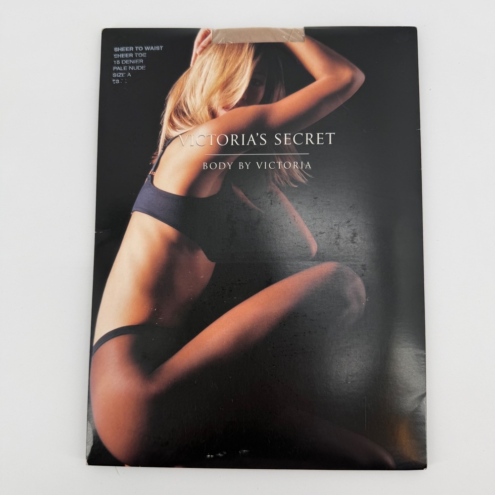 Victoria's Secret Body by Victoria Sheer to Waist Pantyhose Pale Nude Size A NEW